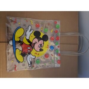 Disney Mickey Mouse Clear PVC Bag Plastic Vintage Purse Carry